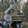 remorque forestière avec grue