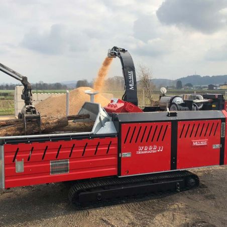 broyeur à plaquettes sur chenilles pour biomasse