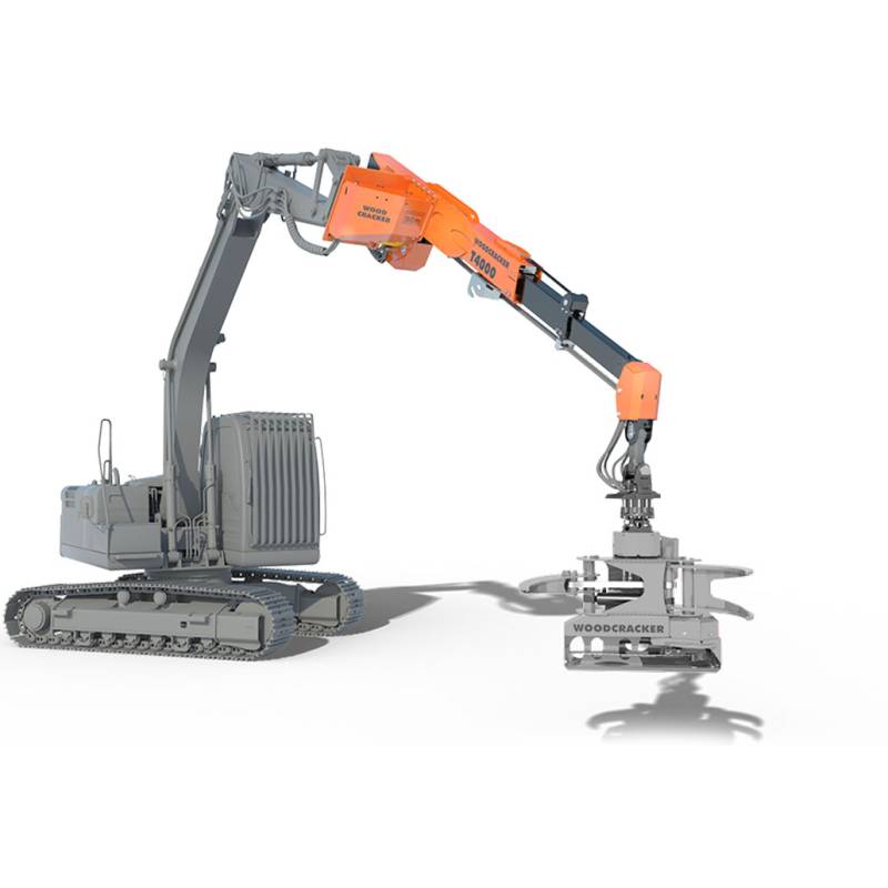 Bras télescopique WESTTECH Woodcracker T 4000 avec outil annexe — illustration constructeur