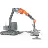 Bras télescopique WESTTECH Woodcracker T 4000 avec outil annexe — illustration constructeur
