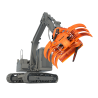 Woodgripper WG 1900 équipé — illustration actuelle constructeur WESTTECH ; rotateur et scie selon configuration.