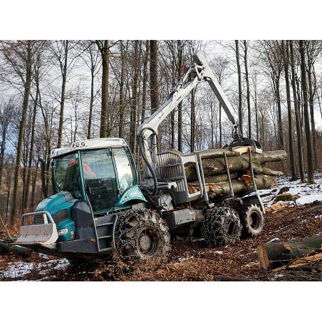 PFANZELT FELIX six roues avec grue forestière et billons