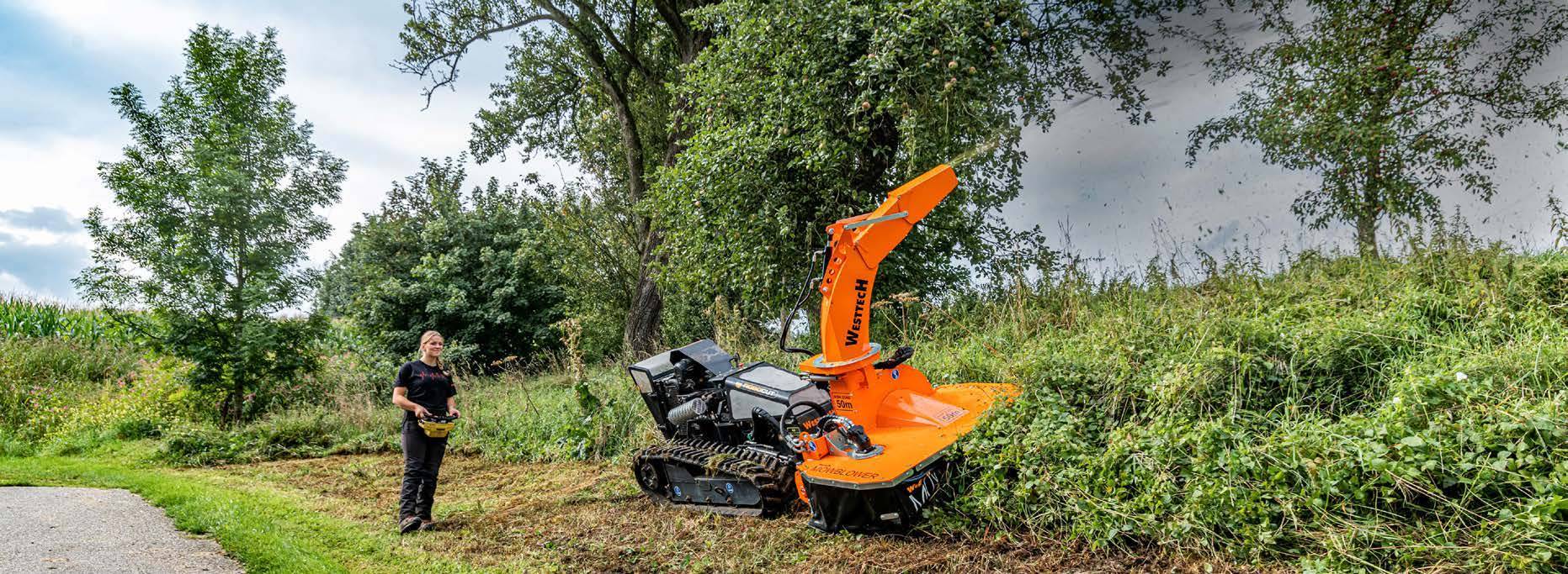 MOWBLOWER en travail WESTTECH en configuration constructeur
