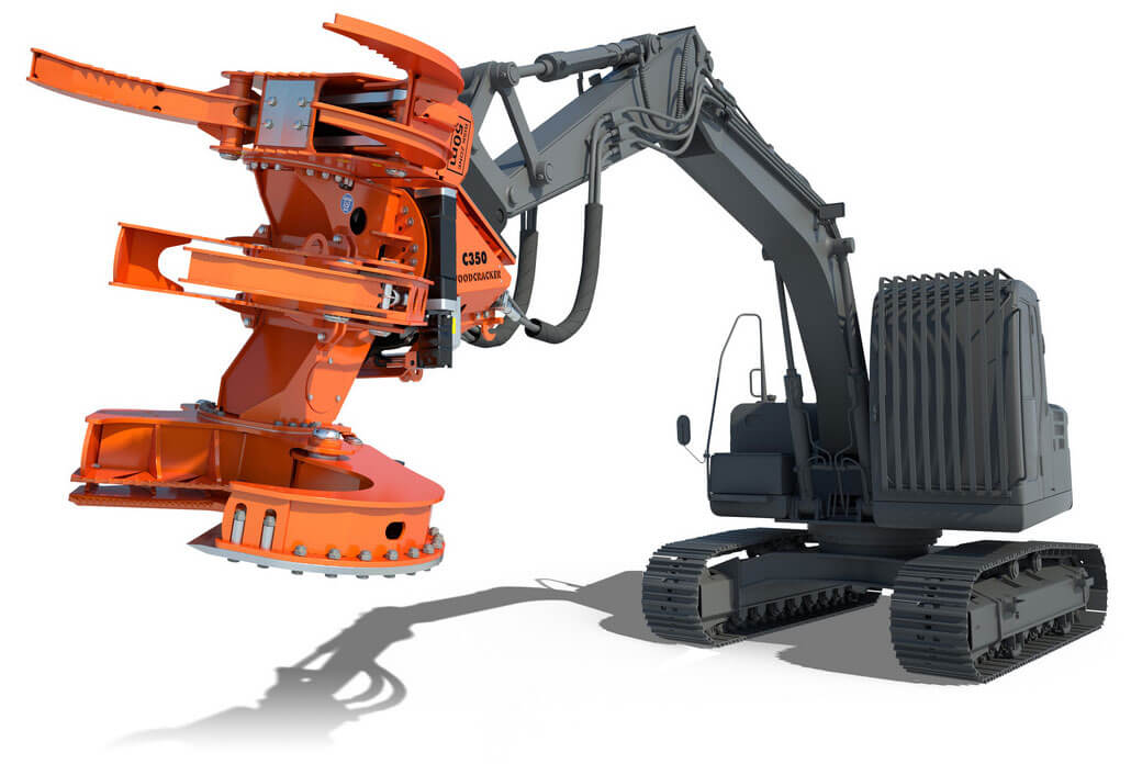 Cisaille forestière WESTTECH Woodcracker C 350 sur pelle : dix détails de conception à explorer